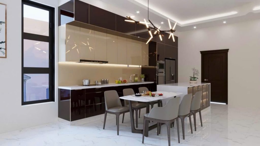 giá tủ bếp cánh kính hải phòng