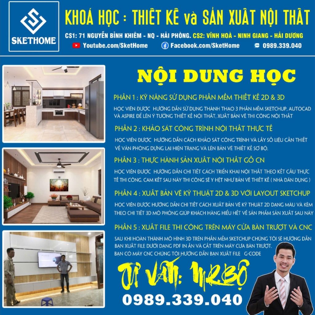 khoá-học-thiết-kế-và-sản-xuất-nội-thất