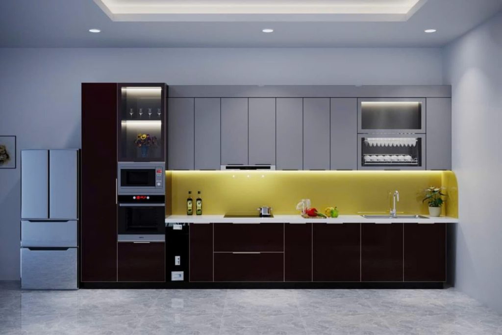 tủ bếp cánh kính biên hòa