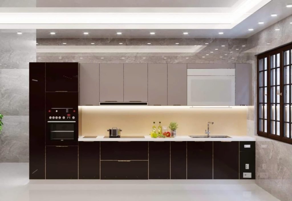 tủ bếp cánh kính đẹp hải phòng
