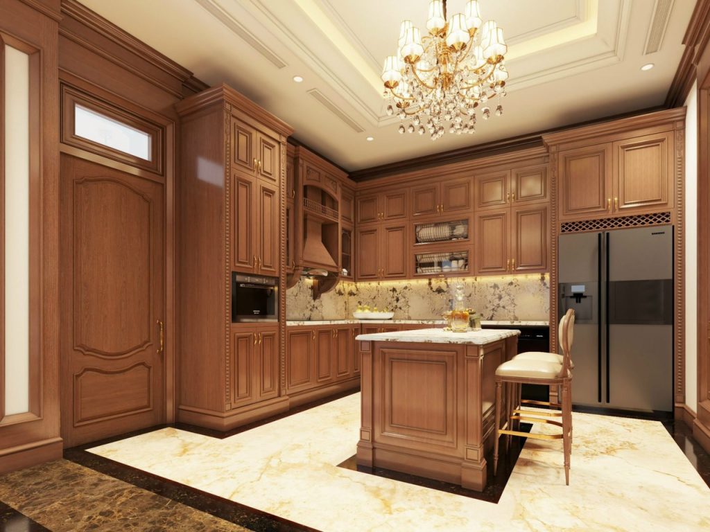 tủ bếp gỗ tự nhiên hải phòng