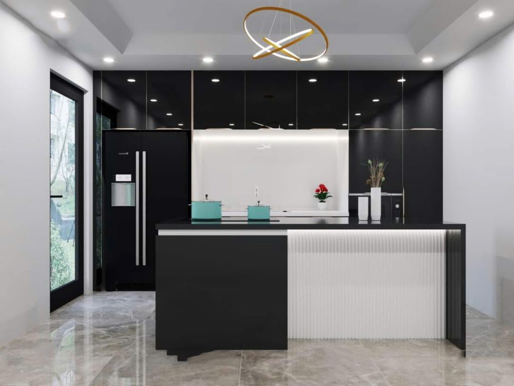 tủ bếp inox cánh kính bắc giang