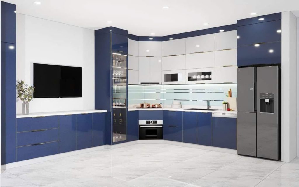 tủ bếp inox cánh kính ninh bình
